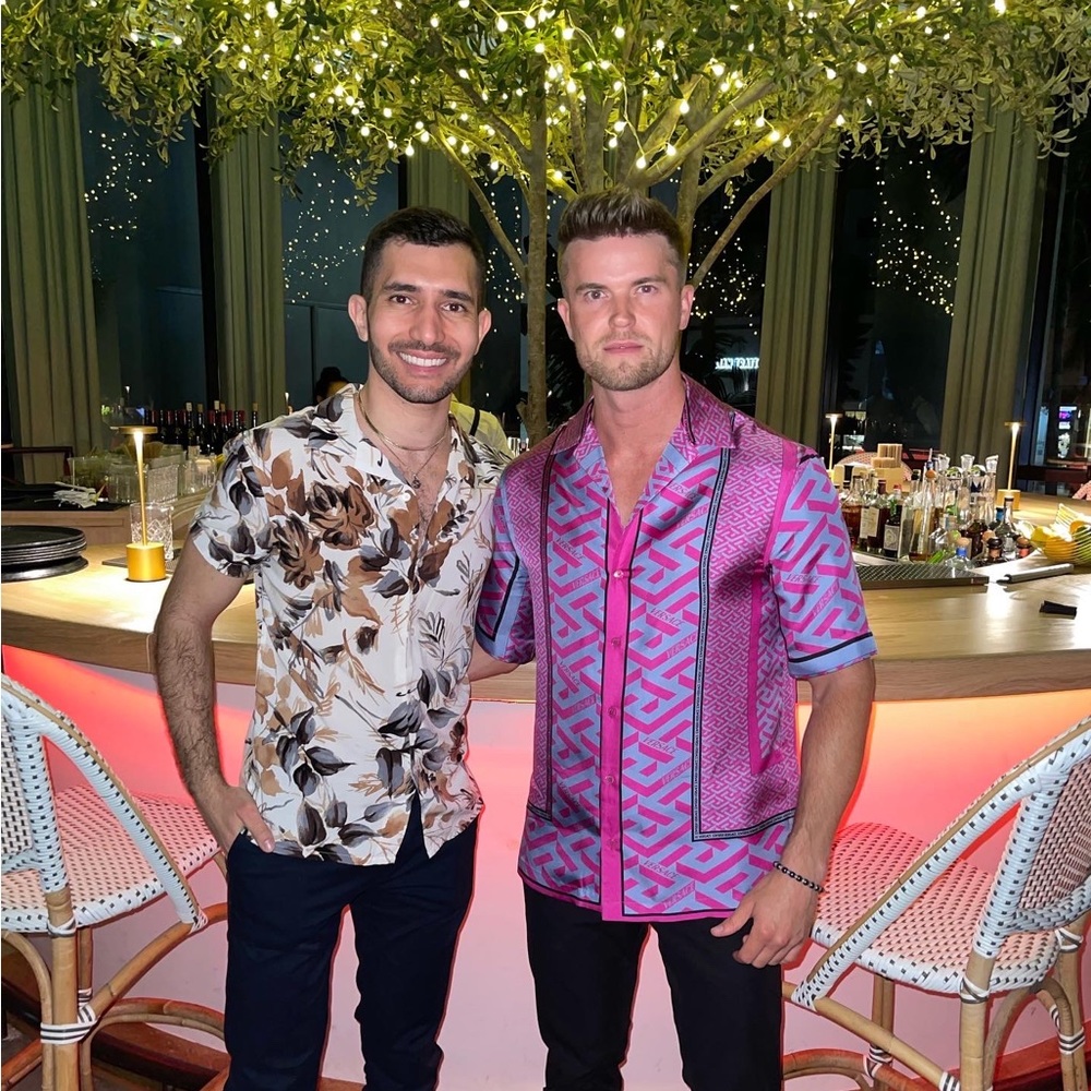 Versace Miami vice short sleeve button down